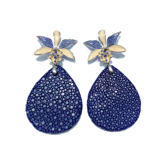 Blue Water Drop Earrings