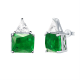  Green Triangle Stud Earrings