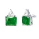  Green Triangle Stud Earrings