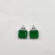  Green Triangle Stud Earrings