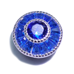 Blue Round Earrings