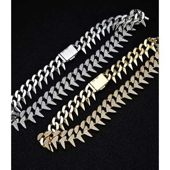 high quality gold plated hiphop necklace for men