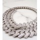 luxury gold-plated full studded cz diamond hiphop cuban chain necklace