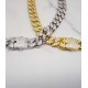 luxury gold-plated full studded cz diamond hiphop chain necklace