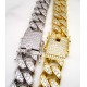 luxury gold-plated full studded cz diamond hiphop chain necklace