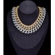 luxury gold-plated full studded cz diamond hiphop necklace