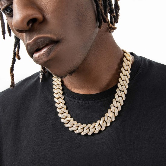Hot Pick 20mm Hiphop Jewelry Iced Out Cuban Necklace