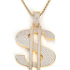 gold plated hiphop money iced out rapper pendant