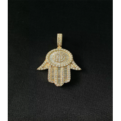 High Quality Fashion Zircon Inlaid Hand Pendant With Flowers