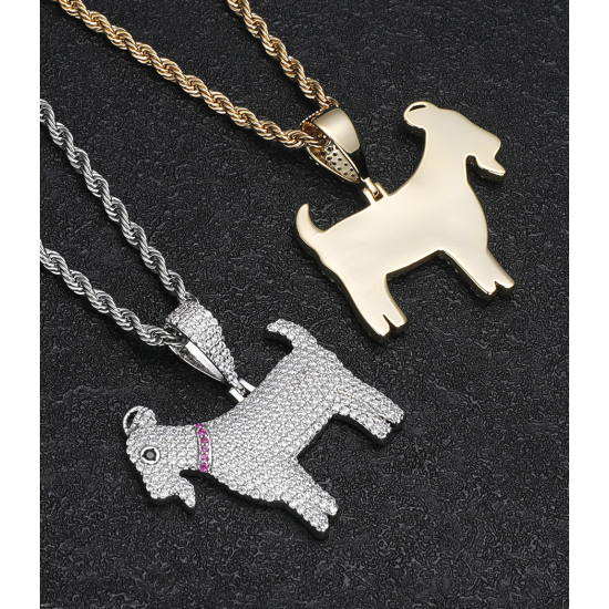 high quality hiphop iced  goat pendant