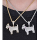 high quality hiphop iced  goat pendant