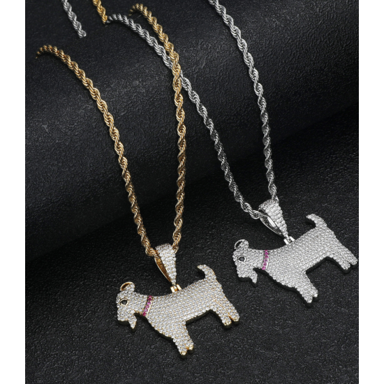 high quality hiphop iced  goat pendant