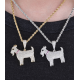 high quality hiphop iced  goat pendant