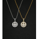 new arrilvas smile face iced out pendant