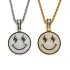 new arrilvas smile face iced out pendant