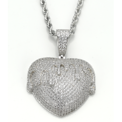 fashion hiphop iced out heart charms pendant