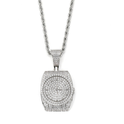New Trendy  Sterling  Silver Watch Pendant 