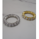 luxury gold plated full studded cz diamond ring