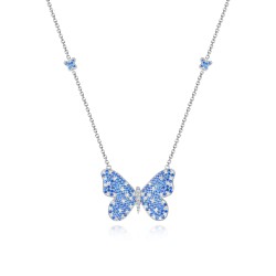 Blue Bow Necklace