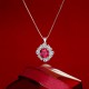 Ice cut geometric high carbon diamond necklace Ice cut geometric high carbon diamond necklace