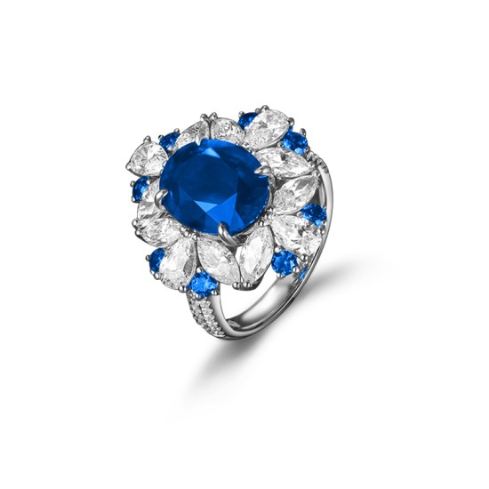 Blue Flower Ring