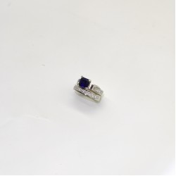 Blue Double Zircon Ring